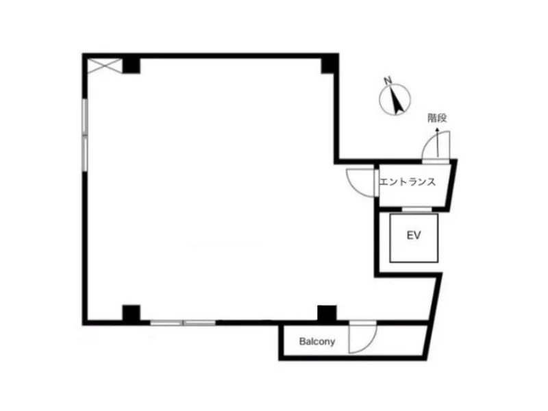 外苑前の居抜き店舗の平面図