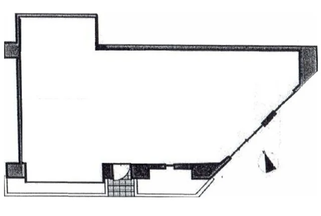 立川のスケルトン店舗物件の平面図