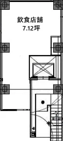 貸店舗(スケルトン)の平面図