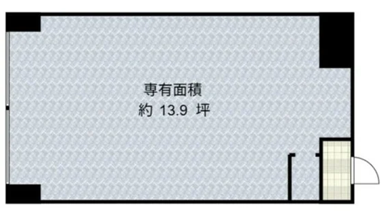 貸店舗(スケルトン)の平面図