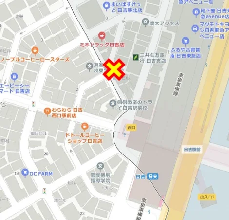 貸店舗(スケルトン)の地図