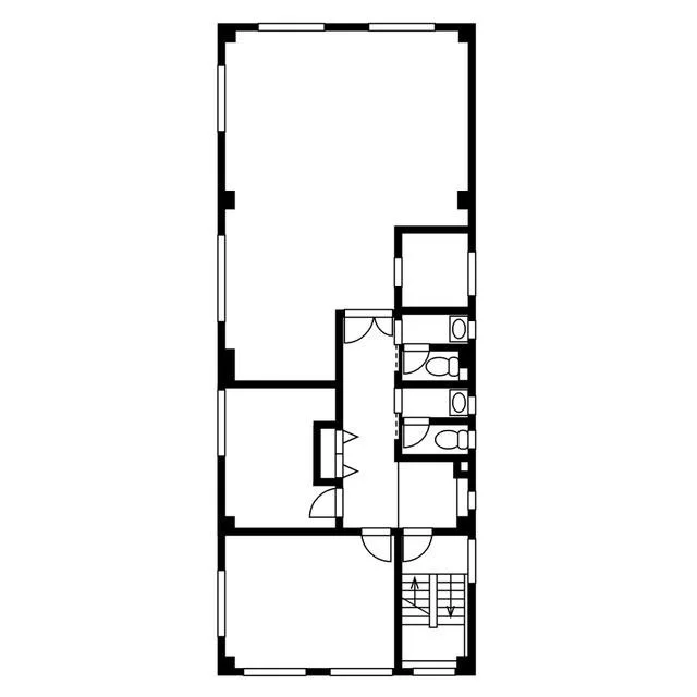 用賀の事務所仕様物件の平面図
