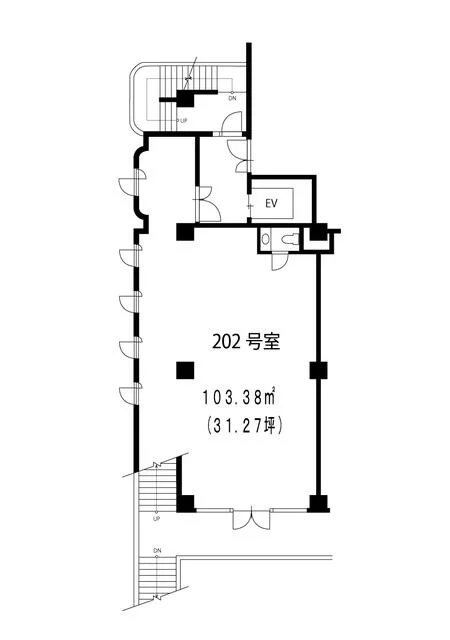 下北沢の居抜き店舗の平面図