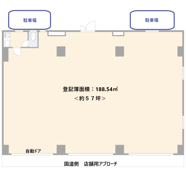 熊川の事務所仕様物件の平面図