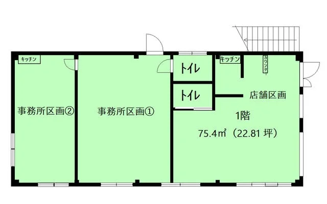 地下鉄成増のエステ居抜きの平面図