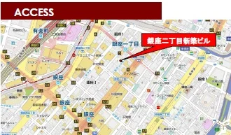 銀座一丁目のスケルトン店舗物件の地図