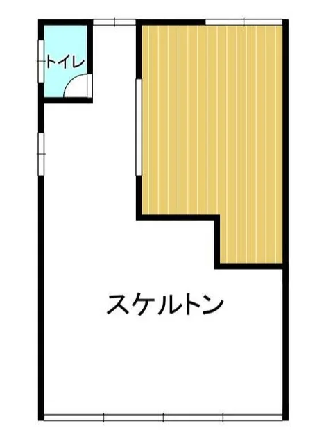 池上のスケルトン物件の平面図
