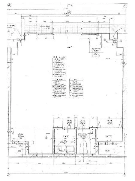 中野坂上の事務所仕様店舗物件の平面図