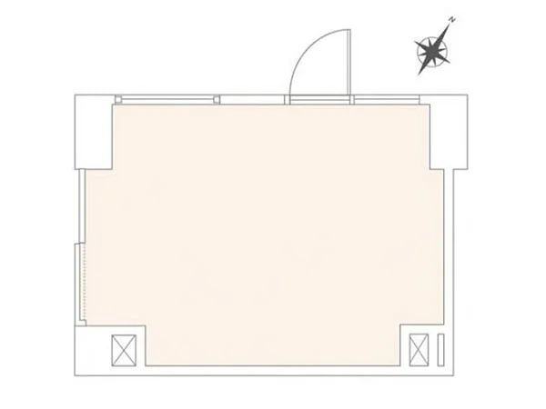 伊勢佐木長者町のスケルトン店舗物件の平面図