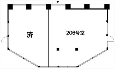貸店舗(スケルトン)の平面図