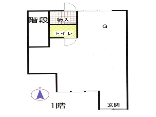 穴守稲荷のスケルトン物件の平面図