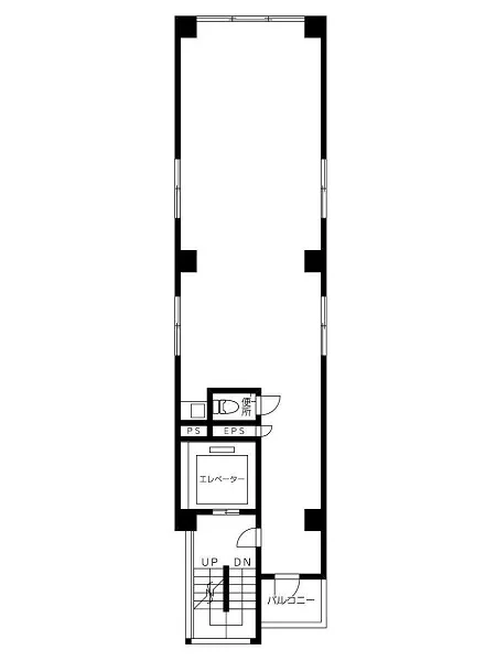 渋谷の居抜き店舗の平面図