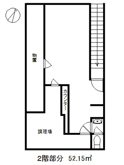 梅屋敷の居抜き店舗の平面図