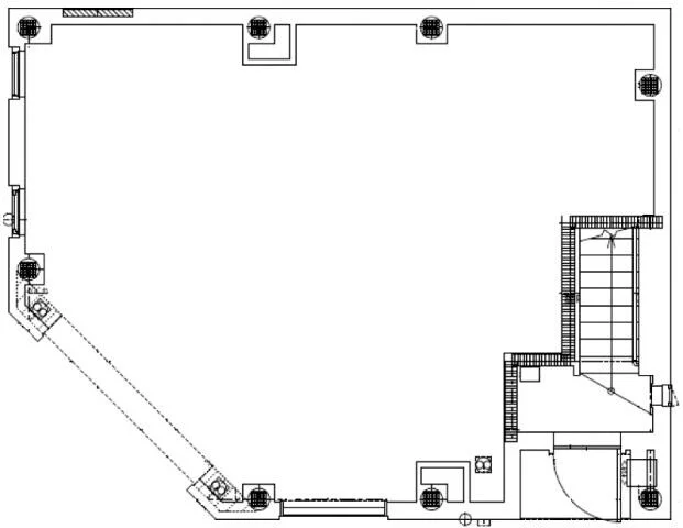 早稲田のスケルトン店舗物件の平面図