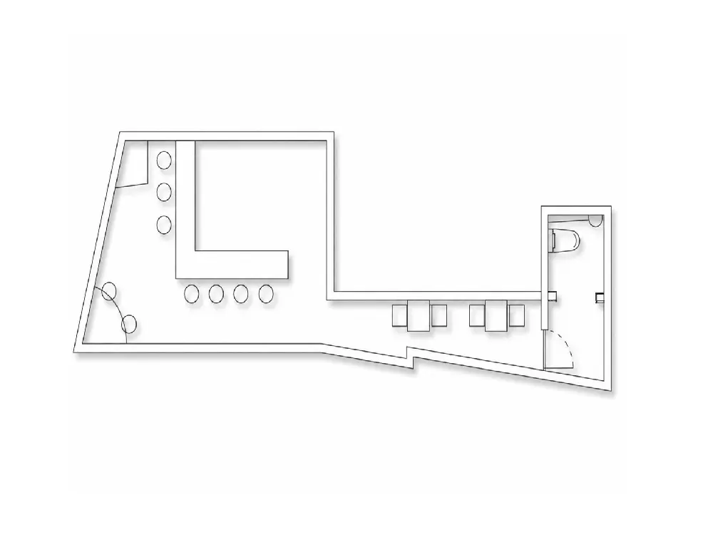 中野の居抜き店舗の平面図