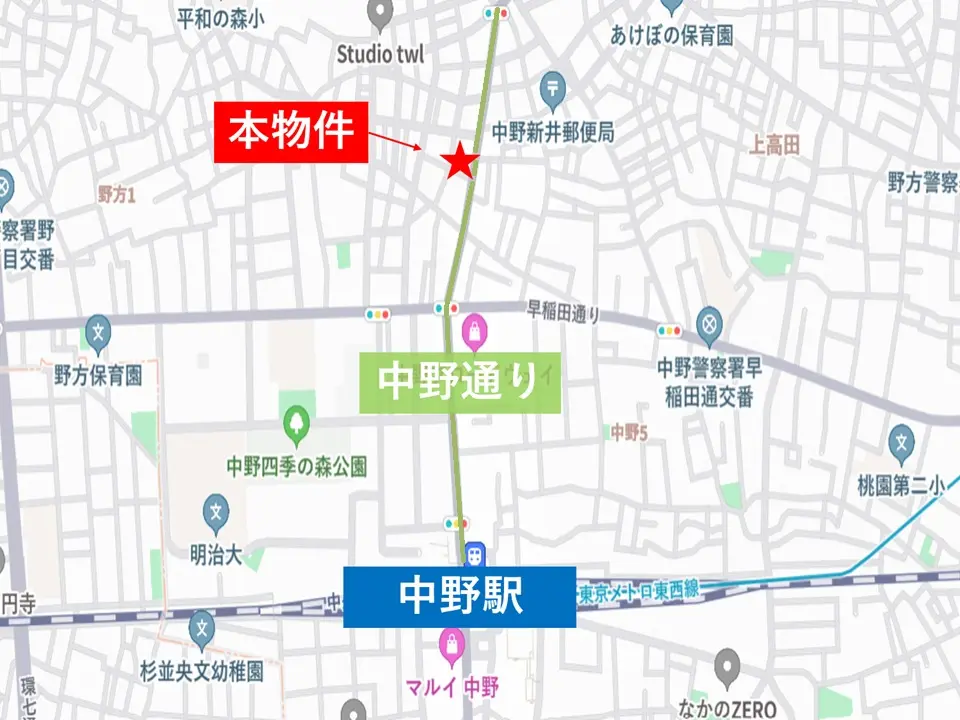 居酒屋の居抜き物件の地図