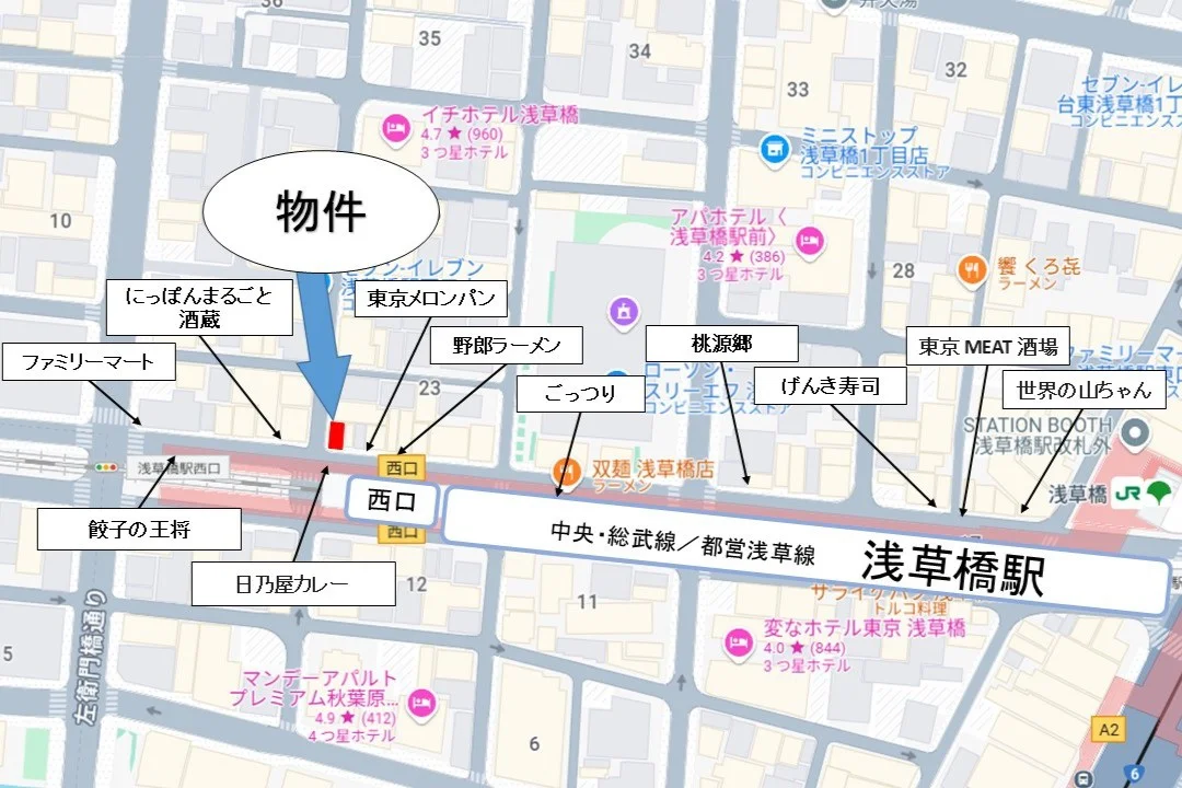貸店舗(事務所仕様)の地図