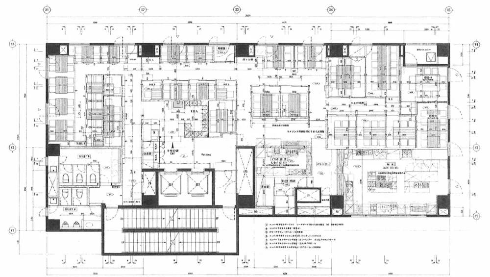 桜木町のスケルトン店舗物件の平面図