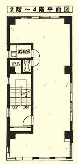 貸店舗(スケルトン)の平面図