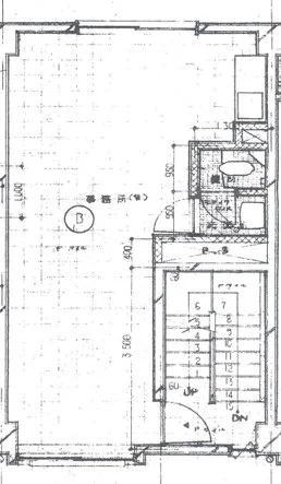 貸店舗(スケルトン)の平面図