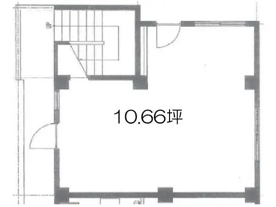 曙橋のスケルトン物件の平面図