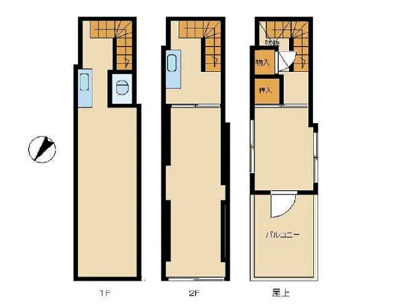 大森のスケルトン店舗物件の平面図
