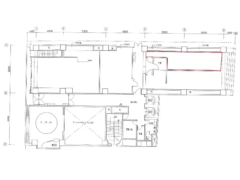 馬喰横山の事務所仕様物件の平面図