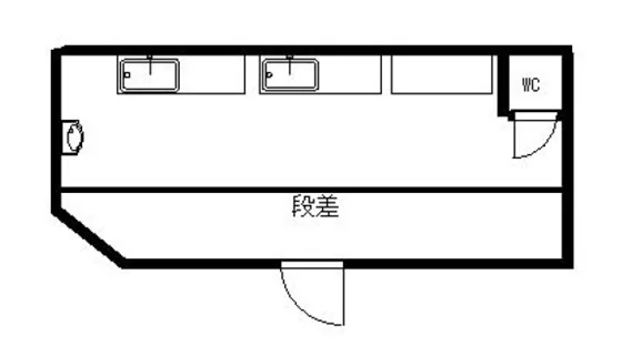 三ノ輪のセントラルキッチン居抜きの平面図