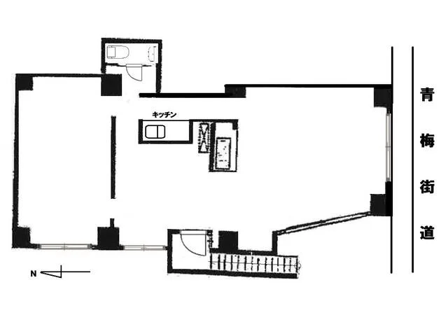 貸店舗(事務所仕様)の平面図