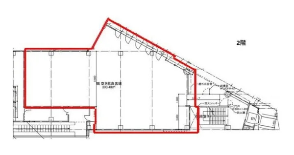 川口の居抜き店舗の平面図