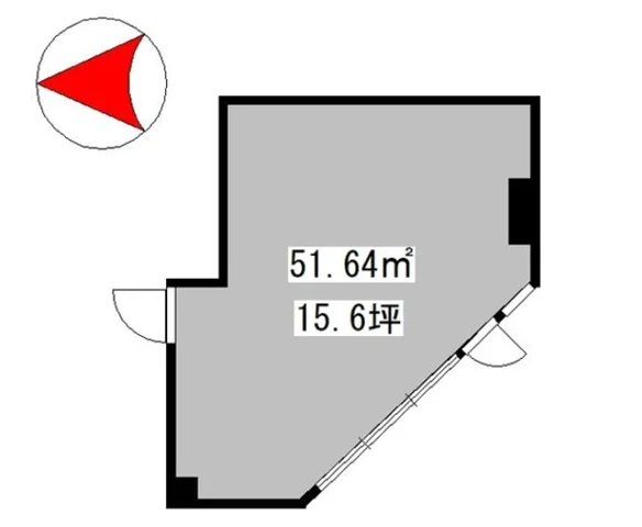 元住吉のスケルトン物件の平面図