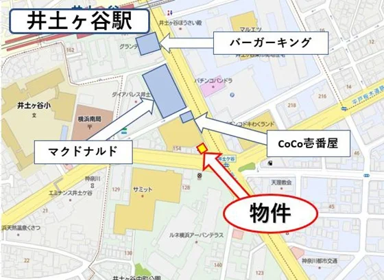 井土ヶ谷のスケルトン物件の地図