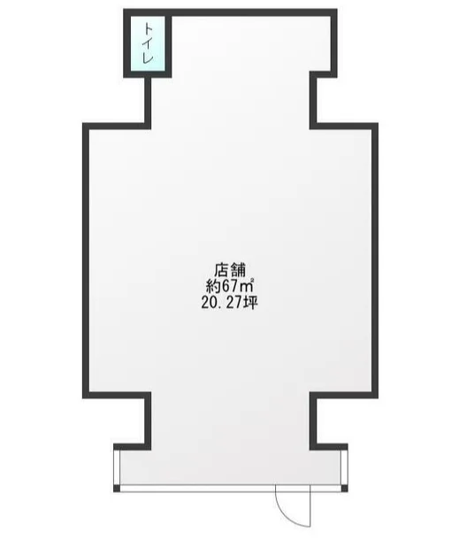 府中の事務所仕様物件の平面図