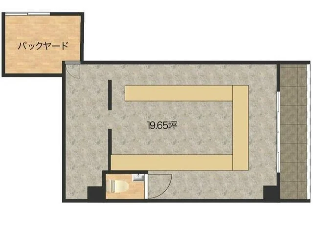 南大沢のラーメン居抜きの平面図