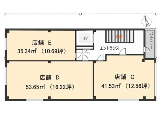 藤沢の居抜き店舗の平面図