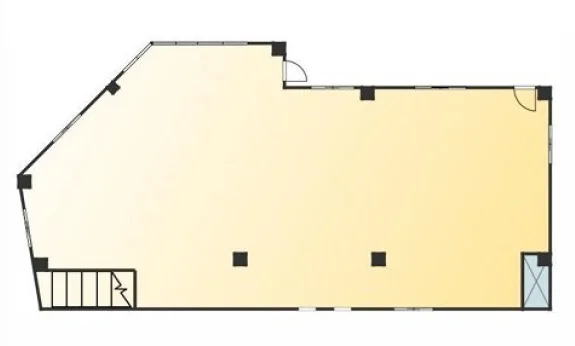貸店舗(スケルトン)の平面図
