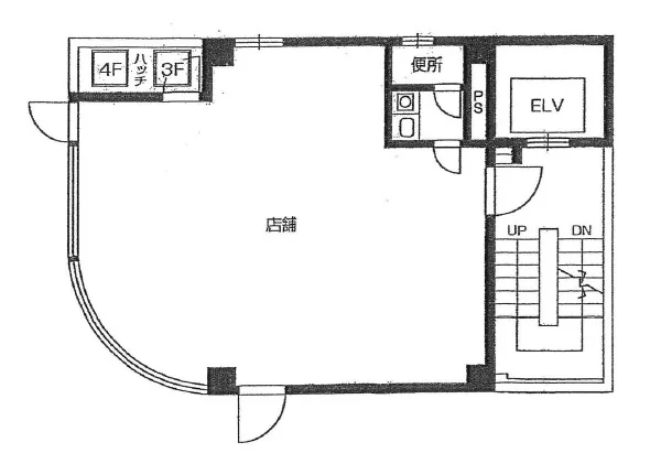 BAR・ショットバーの居抜き物件の平面図