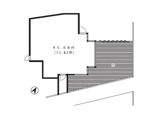 歯科の居抜き物件の平面図