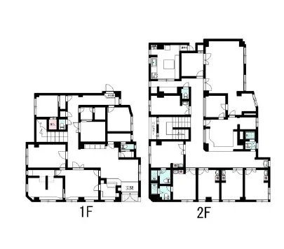 医院の居抜き物件の平面図