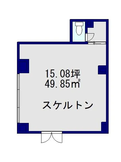 中野富士見町のスケルトン物件の平面図