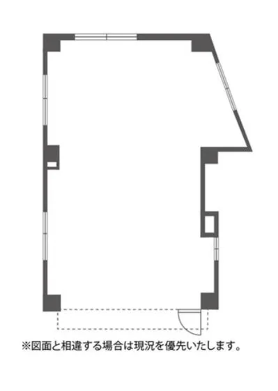 祐天寺の事務所仕様物件の平面図