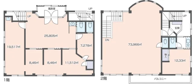 羽村の医院居抜きの平面図