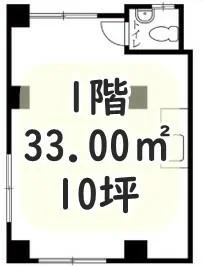 千鳥町の事務所仕様物件の平面図