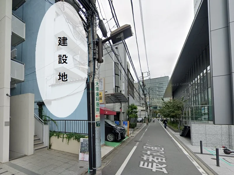 表参道のスケルトン店舗物件の外観