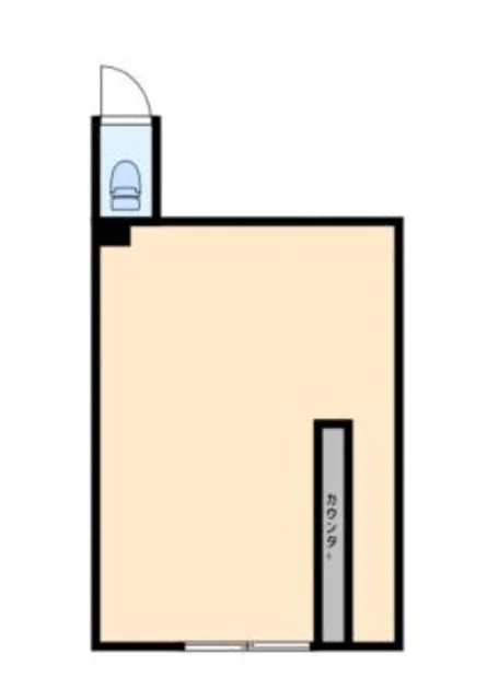 梶原の居抜き店舗の平面図