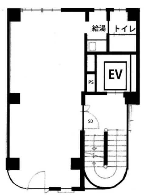 貸店舗(事務所仕様)の平面図