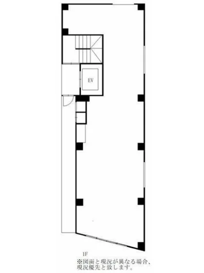 登戸のスケルトン物件の平面図