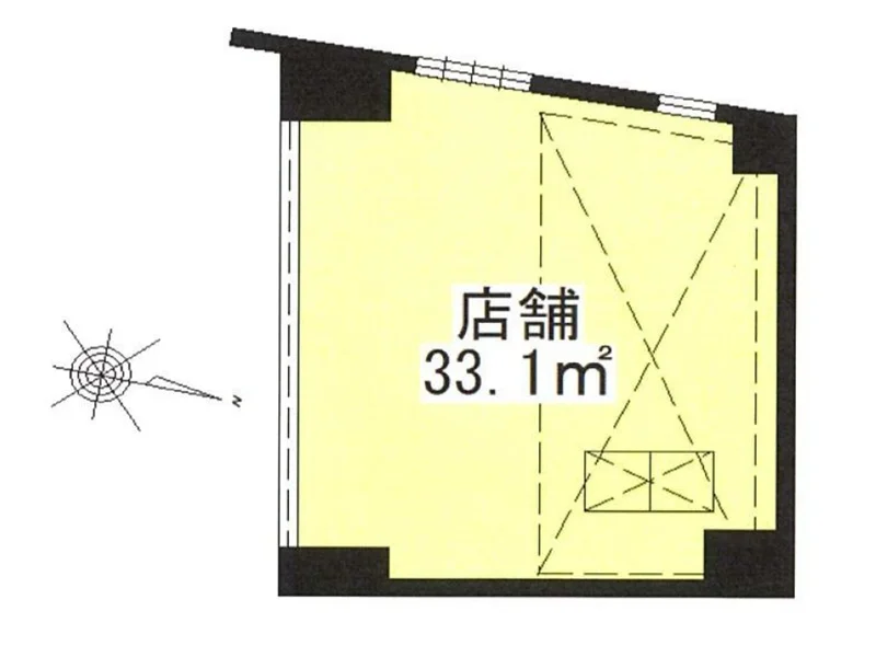 用賀のスケルトン物件の平面図