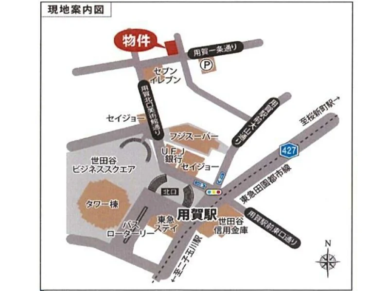 貸店舗(スケルトン)の地図