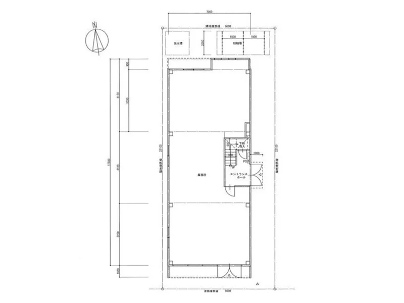 西葛西の事務所仕様店舗物件の平面図